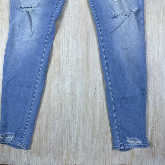 J Brand Maria Superstar Destr High Rise Distressed Skinny Leg Denim Jeans 29 - Picture 5 of 16